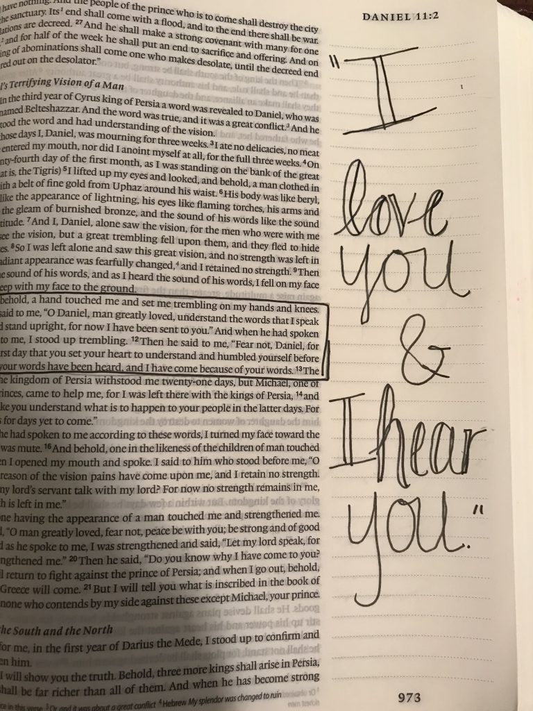 Bible journal lettering