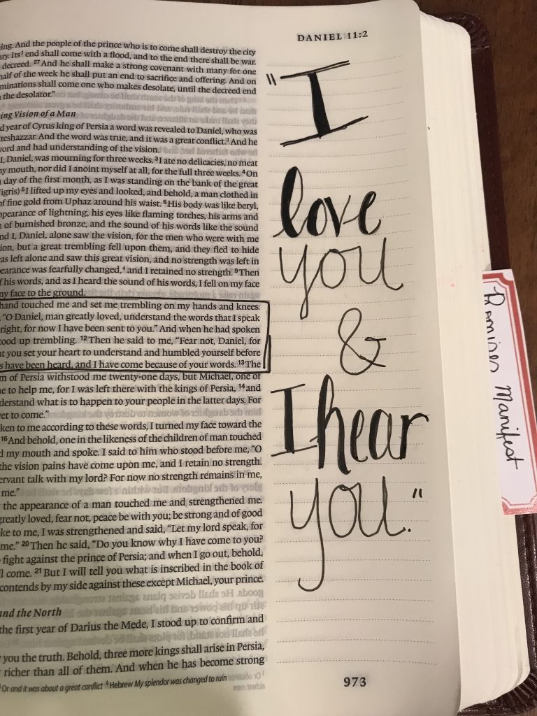 Bible journaling lettering