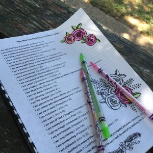 Bible journaling outside